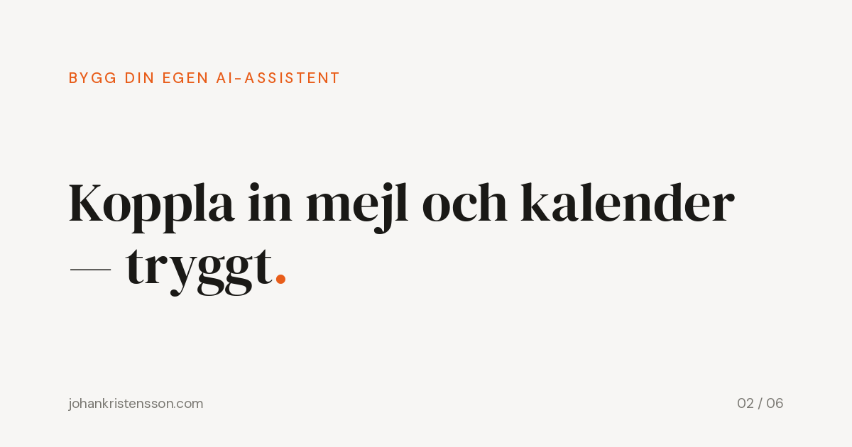 Så kopplar du in mejl och kalender till Claude, steg för steg